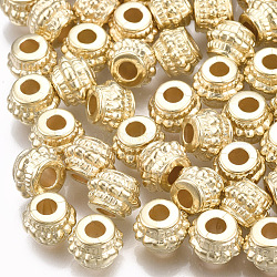 Ccb Kunststoff-Perlen, Fass, Licht Gold, 8x6 mm, Bohrung: 3 mm