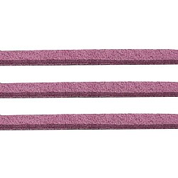 Plum Tone Suede Cord, Faux Suede Lace, about 1m long, 2.5mm wide, about 1.4mm thick, about 1.09 yards(1m)/strand