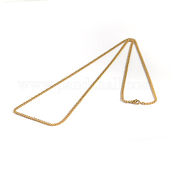 Ионное покрытие (ip) 304 ожерелья из нержавеющей стали, обуздать цепи ожерелья, с карабин-лобстерами , золотые, 29.5 дюйм (74.9 см), 3 мм