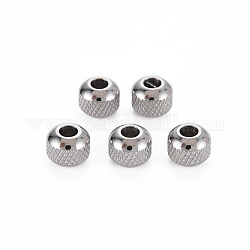 201 Stainless Steel Beads, Column, Cadmium Free & Nickel Free & Lead Free, Rondelle, Stainless Steel Color, 8x6.5mm, Hole: 3mm