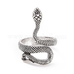 Широкие кольца со змеей для мужчин, кольца-манжеты из сплава панк, античное серебро, размер США 7 3/4 (17.9 мм), 5 мм