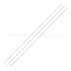 Perlennadeln aus Stahl mit Haken für Perlenspinner, gebogene Nadeln für Perlenschmuck, Edelstahl Farbe, 25x0.04 cm