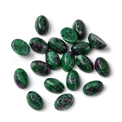 Synthetischer Rubin in Zoisit-Cabochons, Oval, 6x4x2~2.5 mm