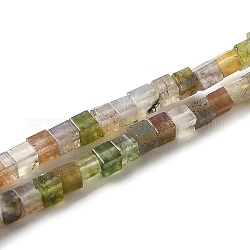 Chapelets de perles en agate indienne naturelle, cube, 2~2.5x2.5~3.5x2.5~3mm, Trou: 0.4mm, Environ 157~165 pcs/chapelet, 14.96~15.75'' (38~40 cm)