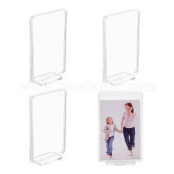 CHGCRAFT 3 Sets Acrylic Top Loader Card Stands Rectangle Clear Acrylic Card Protector Acrylic Card Holders Card Display Stands for Trading and Sport Cards 55x1.5mm
