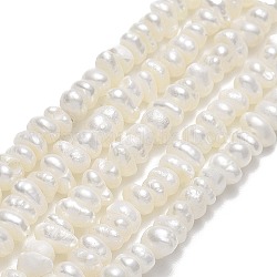 Fili di perle di perle d'acqua dolce coltivate naturali, perline di perle keshi, pepite, biancheria, 2~2.5x3.5~6x3.5~4mm, Foro: 0.6 mm, circa 138~142pcs/filo, 13.78~13.86'' (35~35.2 cm)