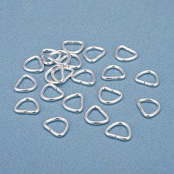 304 Stainless Steel D Rings, Buckle Clasps, For Webbing, Strapping Bags, Garment Accessories, Silver, 9x11x1.5mm, Inner Size: 6x8mm