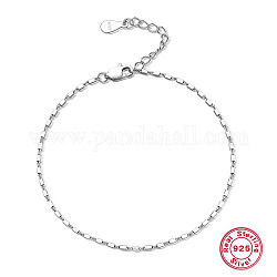 925 женский браслет из стерлингового серебра с звеньями, серебряные, 6-3/4 дюйм (17 см)
