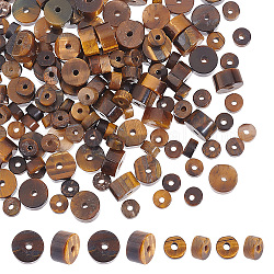 ARRICRAFT 147Pcs Sizes Natural Tiger Eye Beads, Heishi Beads, Flat Round/Disc, 4~6x2~3mm, Hole: 1mm