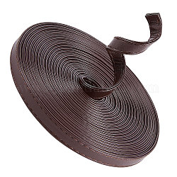 Flaches PU-Kunstlederband, für Taschendekor, Kokosnuss braun, 10x2~2.5 mm
