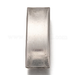 304 fascini dello scorrevole in acciaio inox, tubo ricurvo, colore acciaio inossidabile, 35x14x3.5mm, Foro: 13x2.5 mm