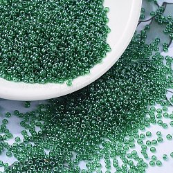Miyuki runde Rocailles Perlen, japanische Saatperlen, (rr173) transparenter grüner Glanz, 11/0, 2x1.3 mm, Bohrung: 0.8 mm, über 1100pcs / Flasche, 10 g / Flasche