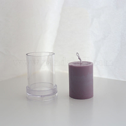 Moldes de velas de pilar de plástico diy, moldes para hacer velas, para molde de epoxi de fundición de resina, Claro, 6.4x8.5 cm