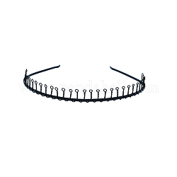 Accessoires pour cheveux en fil d'acier ordinaire accessoires de bande de cheveux, pour femmes et hommes, doigts de dawson, noir, 140x145x15mm