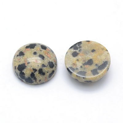 Dalmatiner Jaspis Natur Cabochons&nbsp;G-P393-R33-12mm-1