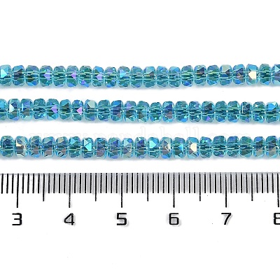 Chapelets de perles en verre électroplaqué&nbsp;GLAA-Q105-03G-1