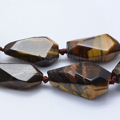 Chapelets de perles d'œil de tigre naturel&nbsp;G-F531-K02-1