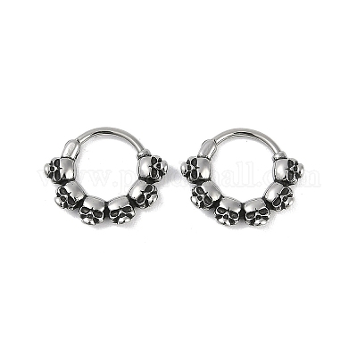 XFSRG Set 10 Pezzi Anelli da Naso in Acciaio Chirurgico 316L Setto Nasale in Argento con