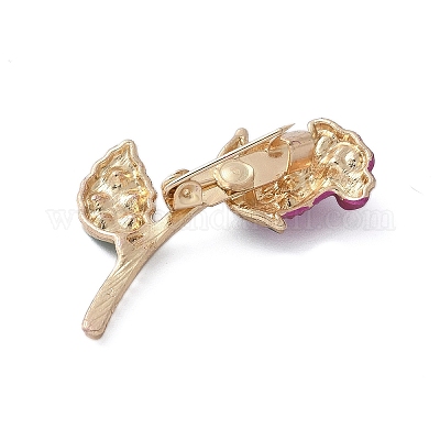 Broches en strass en alliage&nbsp;JEWB-H028-02G-03-1