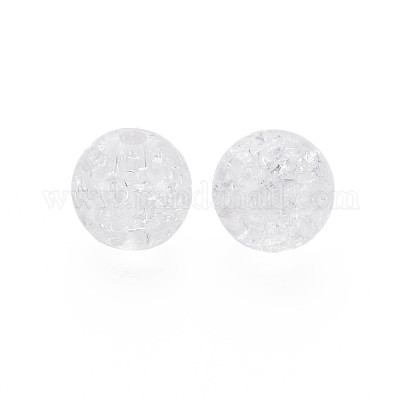 Perline di acrilico trasparente crackle&nbsp;MACR-S373-66B-N12-1