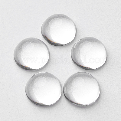 PEPPERLONELY 10PC Flowers Printed Dome Glass Cabochons Round Flat Back for Cabochon Bezel Settings 30mm