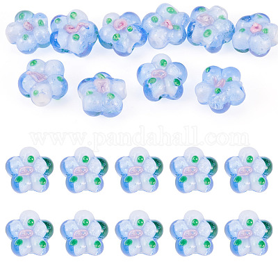 Perle di lampwork fatte a mano da 10 pz&nbsp;LAMP-TADJ0001-01F-1