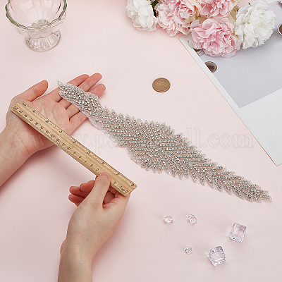 Saatperlen-Perlenstoff Hotfit Strass&nbsp;DIY-WH0666-002B-1