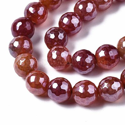 Chapelets de perles d'agate naturelle&nbsp;G-Q998-014D-1