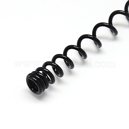 スタイリッシュなユニセックスヘアアクセサリーウェーブのかかった髪フープスプリングヘッドバンド鉄スパイラルヘアバンド ガンメタ色 130x150mmの通販 Jp Pandahall Com