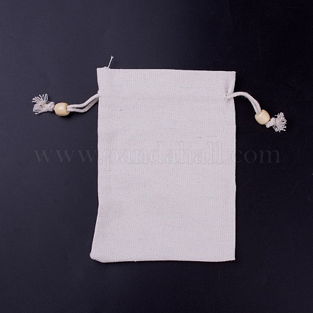 キャンバスパウチパウチ  巾着袋  リネン  14.7x12.2cm ABAG-L008-C-01-1