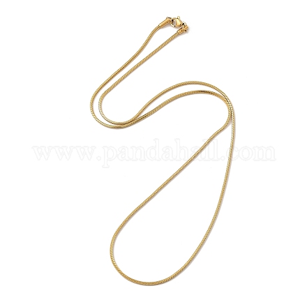 Ion Plating(IP) 304 Stainless Steel Square Snake Chain Necklaces X-STAS-A066-07-02G-1