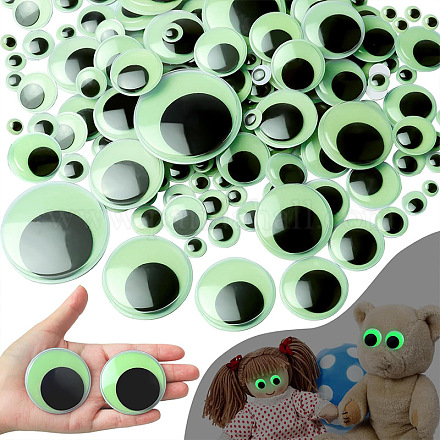 Cabujones de ojos artesanales de plástico luminoso WG84891-02-1