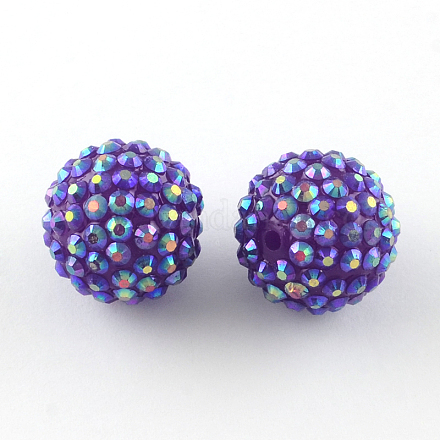 Perles de strass en résine de couleur AB RESI-S315-16x18-06-1