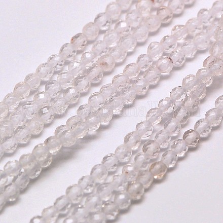 Natural Quartz Crystal Beads Strands G-A129-3mm-04-1