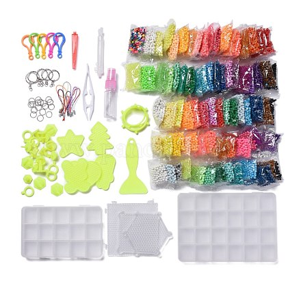 Diy 36 farben 14000 stücke 4 mm pva runde wassersicherungsperlen-kits für kinder DIY-Z007-53-1