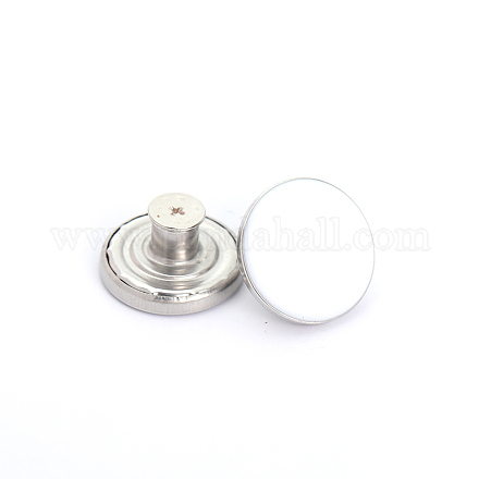 ジーンズ用合金ボタンピン  航海ボタン  服飾材料  ホワイト  20mm PURS-PW0009-01E-02A-1