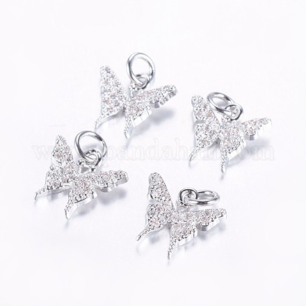 Long-Lasting Plated Brass Micro Pave Cubic Zirconia Charms ZIRC-F069-32P-1