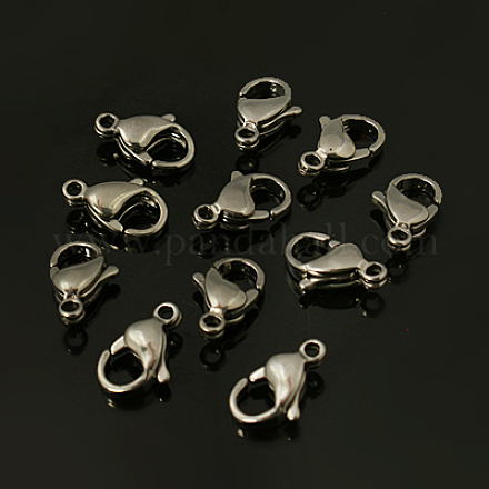 304 Stainless Steel Lobster Claw Clasps STAS-G035-I-1