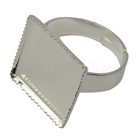 Adjustable Brass Ring Shanks X-KK-J052-S-1