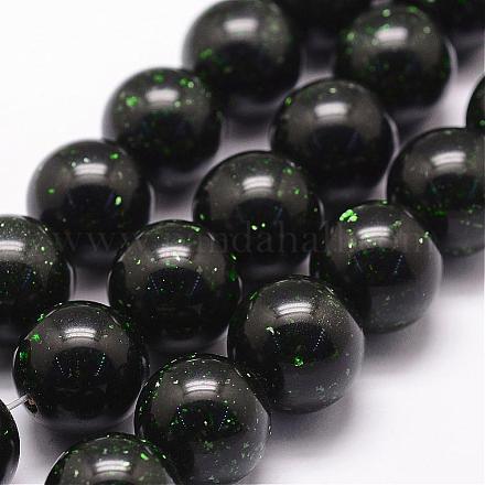 Synthetik grün goldstone Perlen Stränge G-N0178-02-20mm-1