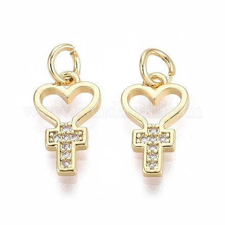 Латунные микро проложить кубического циркония подвески KK-T071-134G-1