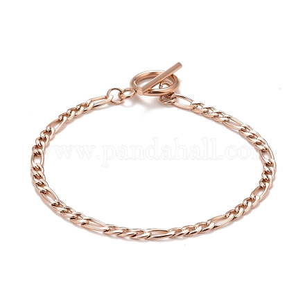 Placage ionique (ip) 304 bracelets chaîne en acier inoxydable pour femme ou homme BJEW-A039-03RG-1