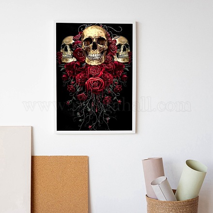 DIY Halloween Skull Theme Diamond Painting Kit DIY-H159-01A-1