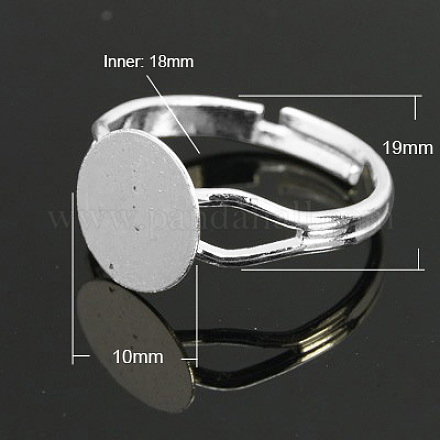 Brass Ring Components X-KK-C3044-10mm-S-1