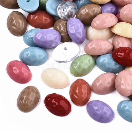 Perles de résine opaques et transparentes mixtes RESI-T048-02-1