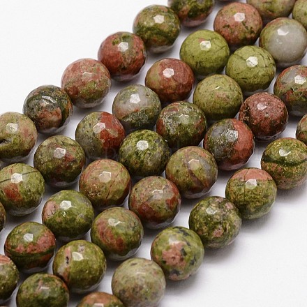 Chapelets de perles en unakite naturelle G-G736-26-12mm-1