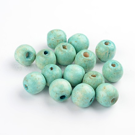 Perles en bois teintées TB095Y-8-1