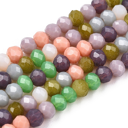 Chapelets de perles en verre opaques GLAA-N041-005B-02-1