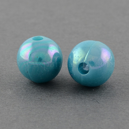 Solid Color Acrylic Beads X-PACR-S095-10mm-05-1