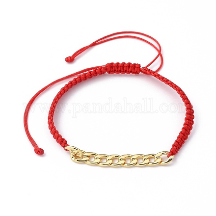 Bracelets de perles tressées en fil de nylon réglable unisexe BJEW-JB05422-02-1
